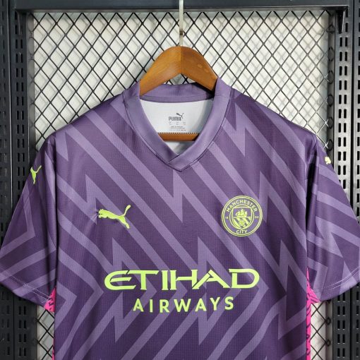 2023/2024 Manchester City Goalkeeper Purple Football Shirt  Thai Quality