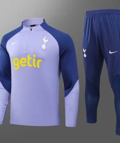 2023 Tottenham Half-Pull Training Suit Purple Jersey  Thai Quality Set