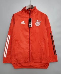 2021 Windbreaker Football Jersey Bayern Munich Red Thai Quality