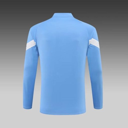 2022/2023 Manchester City Half-Pull Training Suit Blue Football Shirt Thai Quality Set