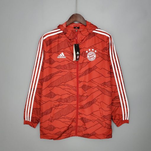 2021/2022 Windbreaker Football Jersey Bayern Munich Red  Thai Quality