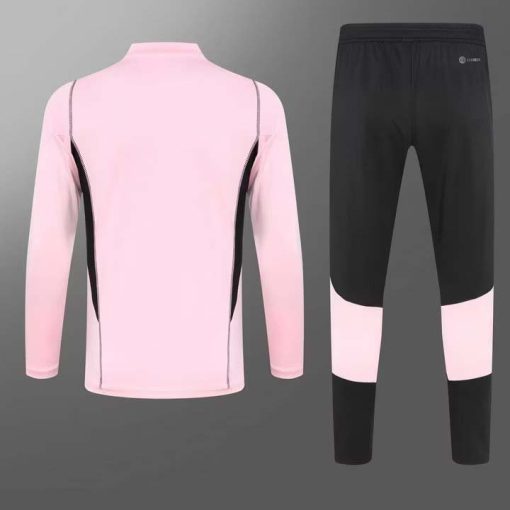 2023 Inter Miami Half-Pull Training Suit Pink Football Shirt  Thai Quality Set