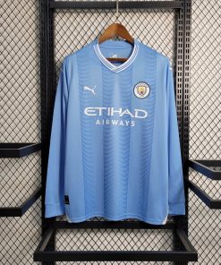 2023/2024 Long Sleeve Manchester City Home Football Shirt  Thai Quality