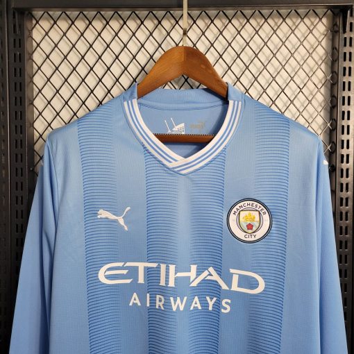 2023/2024 Long Sleeve Manchester City Home Football Shirt  Thai Quality