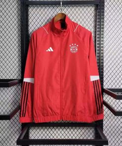 2023 Windbreaker Football Jersey Bayern Munich Red  Thai Quality