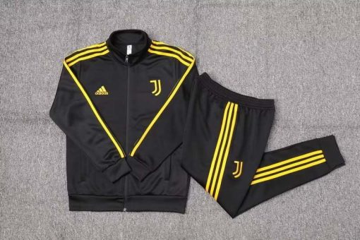 2023/2024 Juventus Long Zipped Jacket Black Football Shirt  Thai Quality Set