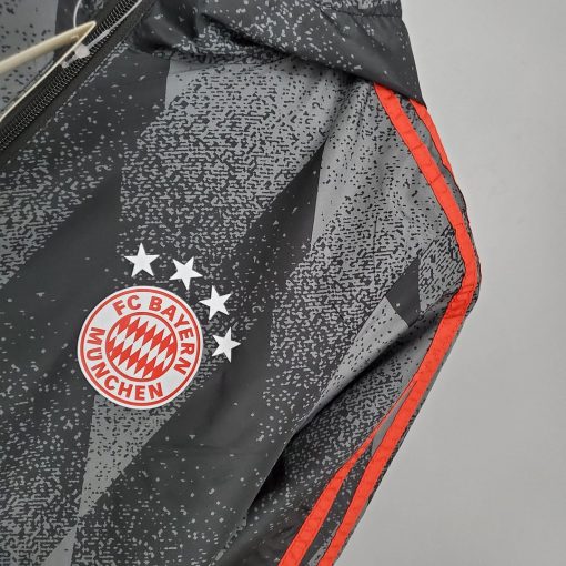 2021/2022 Windbreaker Football Jersey Bayern Munich Black Pattern Thai Quality