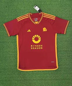 2023/2024 Roma Home Sponsor Edition Soccer Jersey  Thai Quality