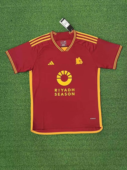 2023/2024 Roma Home Sponsor Edition Soccer Jersey  Thai Quality