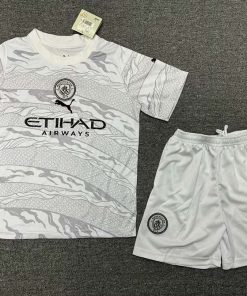 2023/2024 Manchester City Special Edition Grey Football Shirt  Thai Quality Kids Size