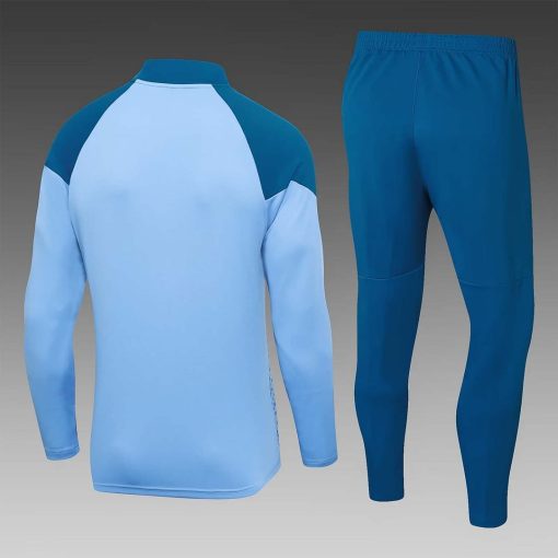 2023/2024 Manchester City Half-Pull Training Suit blue Football Shirt  Thai Quality Set