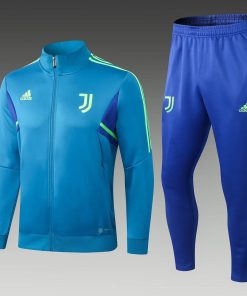 2022/2023 Juventus Long Zipped Jacket Blue Football Shirt  Thai Quality Set