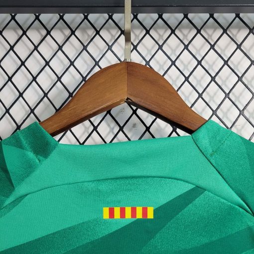 2023/2024 Barcelona Goalkeeper Green Soccer Shirt  Thai Quality Kids Size