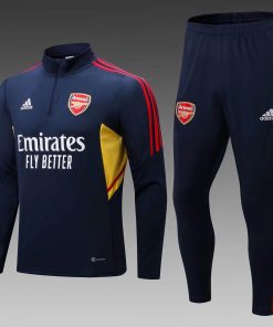 2022/2023 Arsenal Half-Pull Training Suit Royal Blue Football Shirt  Thai Quality Set