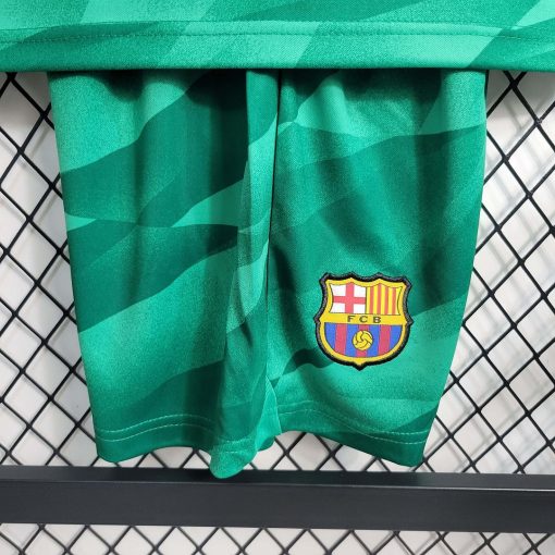 2023/2024 Barcelona Goalkeeper Green Soccer Shirt  Thai Quality Kids Size