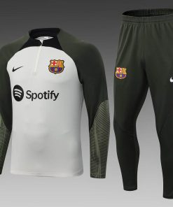 2023/2024 Barcelona Half-Pull Training Suit Grey Jersey Set