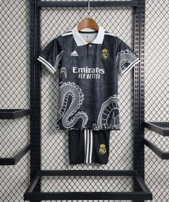 2023/2024 Real Madrid Chinese Dragon Black Football Shirt Kids Size