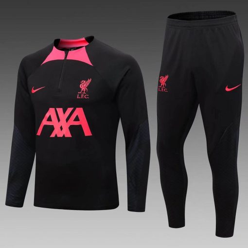 2022/2023 Liverpool Half-Pull Training Suit Black Jersey  Thai Quality Set