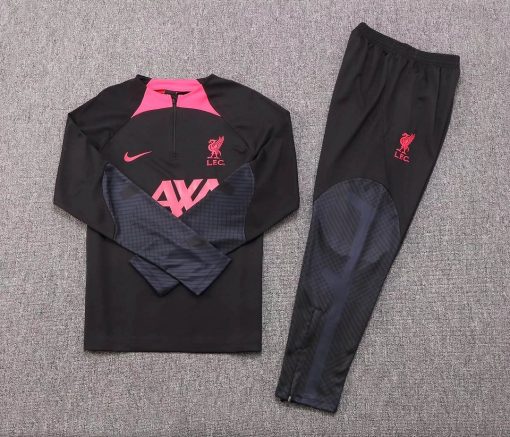 2022/2023 Liverpool Half-Pull Training Suit Black Jersey  Thai Quality Set