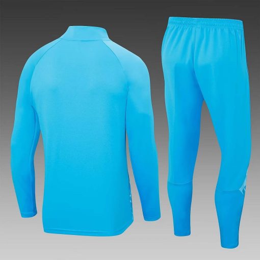 2023/2024 Manchester City Half-Pull Training Suit blue Football Shirt  Thai Quality Set