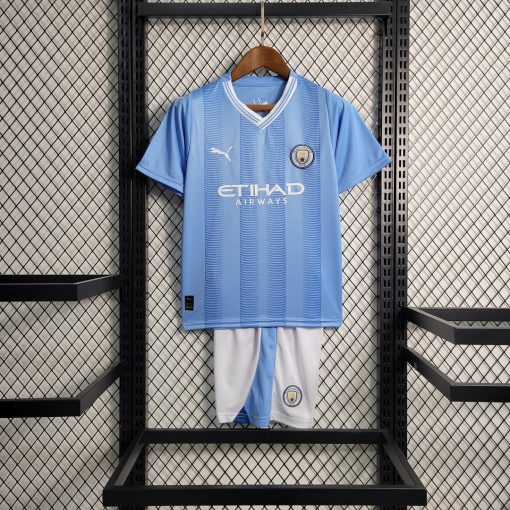 2023/2024 Manchester City Home Football Shirt  Thai Quality Kids Size