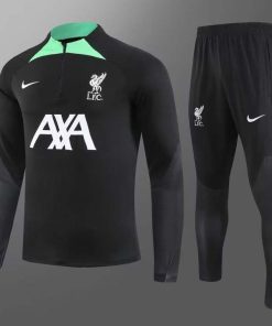 2023/2024 Liverpool Half-Pull Training Suit Black Jersey  Thai Quality Set