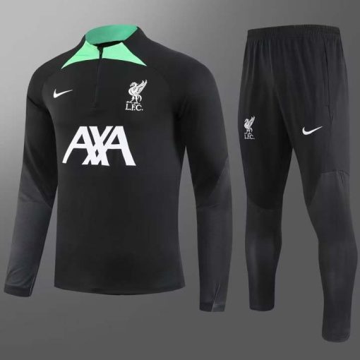 2023/2024 Liverpool Half-Pull Training Suit Black Jersey  Thai Quality Set