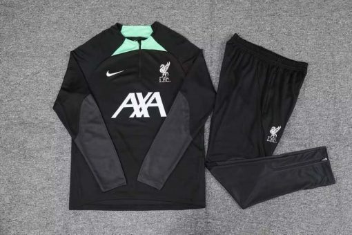 2023/2024 Liverpool Half-Pull Training Suit Black Jersey  Thai Quality Set