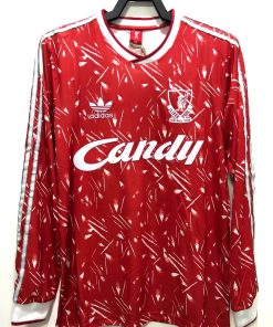 1989/1991 Retro Long Sleeve Liverpool Home Football Shirt  Thai Quality