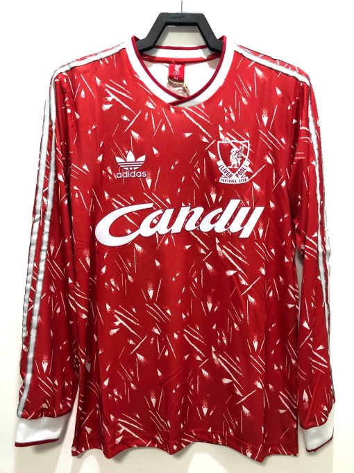 1989/1991 Retro Long Sleeve Liverpool Home Football Shirt  Thai Quality