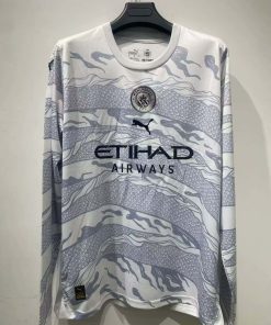 2023/2024 Long Sleeve Manchester City Special Edition Grey Football Shirt  Thai Quality