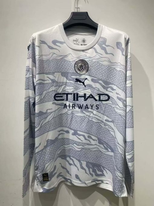 2023/2024 Long Sleeve Manchester City Special Edition Grey Football Shirt  Thai Quality