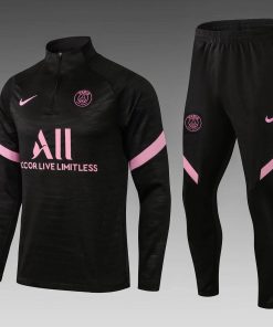 2021/2022 Psg Paris Saint-Germain Half-Pull Training Suit Black Set