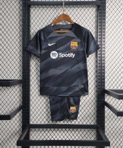 2023/2024 Barcelona Goalkeeper Black Football Shirt Thai Quality Kids Size