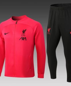 2022/2023 Liverpool Long Zipped Jacket Pink Jersey  Thai Quality Set