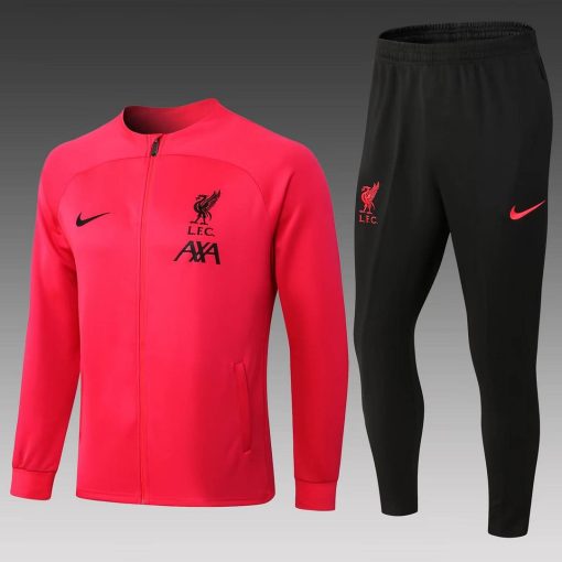 2022/2023 Liverpool Long Zipped Jacket Pink Jersey  Thai Quality Set