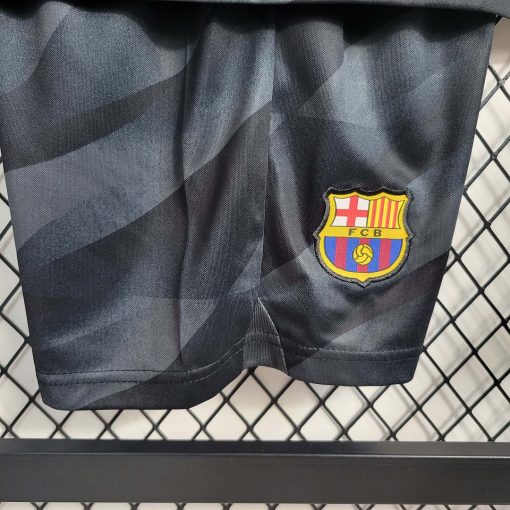 2023/2024 Barcelona Goalkeeper Black Football Shirt Thai Quality Kids Size