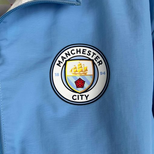 2023/2024 Manchester City Reversible Windbreaker Blue Soccer Jersey  Thai Quality