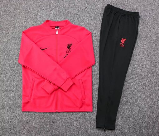 2022/2023 Liverpool Long Zipped Jacket Pink Jersey  Thai Quality Set