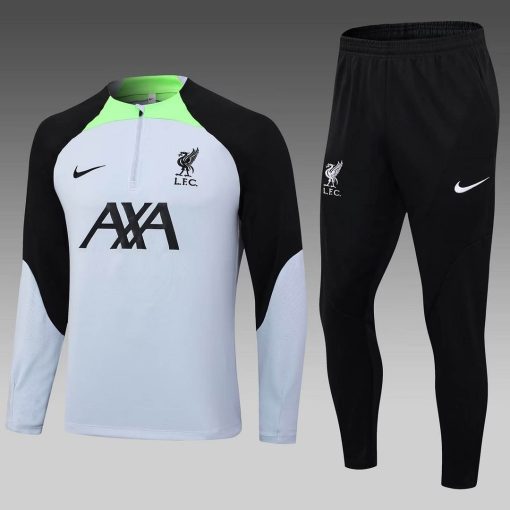 2023/2024 Liverpool Half-Pull Training Suit Grey Jersey  Thai Quality Set