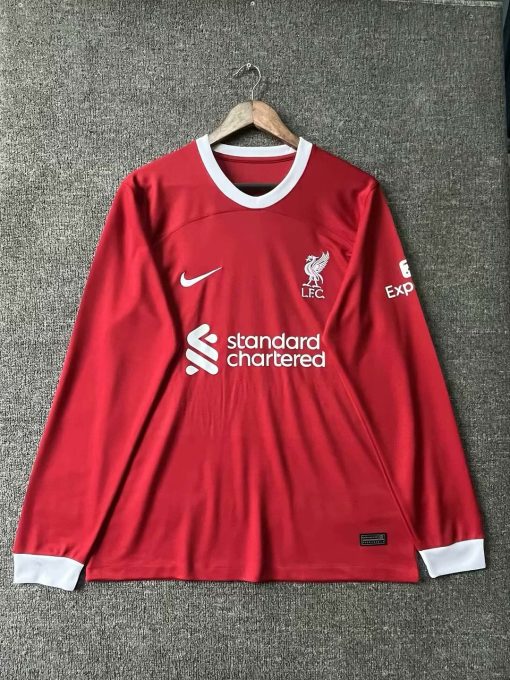 2023/2024 Long Sleeve Liverpool Home Football Shirt  Thai Quality