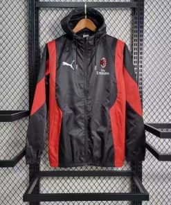 2023/2024 AC Milan Jersey Windbreaker Black-red