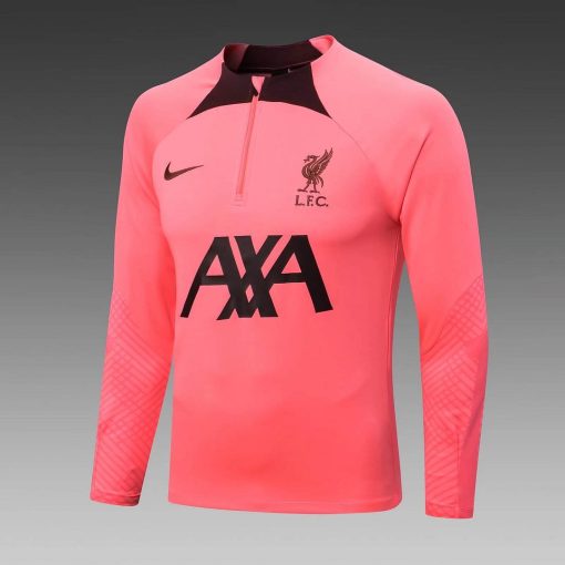 2022/2023 Liverpool Half-Pull Training Suit Pink Jersey  Thai Quality Set