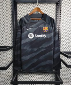 2023/2024 Long Sleeve Barcelona Goalkeeper Black Football Shirt  Thai Quality