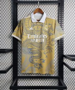 2023/2024 Real Madrid Chinese Gold Dragon Football Shirt