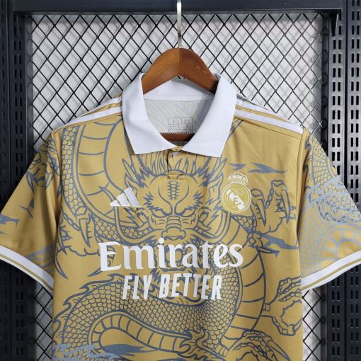 2023/2024 Real Madrid Chinese Gold Dragon Football Shirt