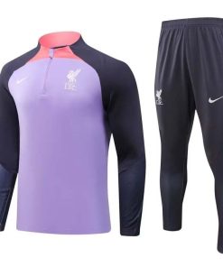 2023 Liverpool Half-Pull Training Suit Purple Jersey  Thai Quality Set