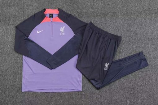 2023 Liverpool Half-Pull Training Suit Purple Jersey  Thai Quality Set