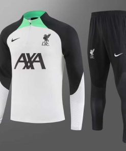 2023/2024 Liverpool Half-Pull Training Suit Gray-white Jersey  Thai Quality Set