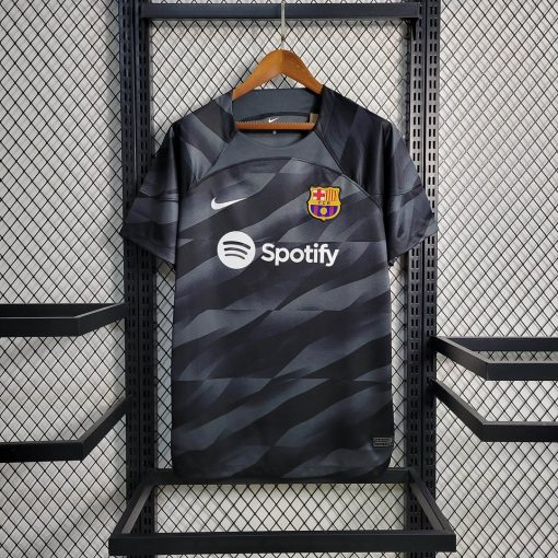 2023/2024 Barcelona Goalkeeper Black Football Shirt  Thai Quality